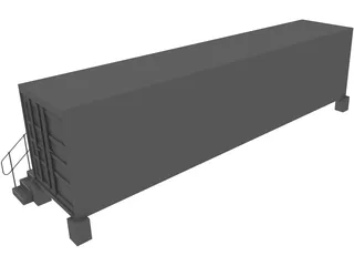 Shipping Container 40 foot 3D Model preview