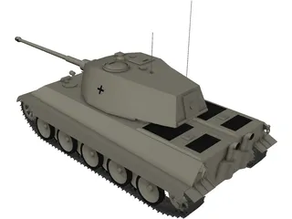 Tiger II King Tiger 3D Model preview