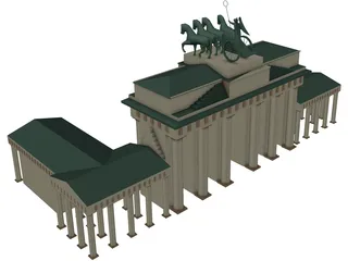 Brandenburg Gate Berlin 3D Model preview