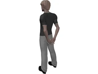 Man Standing 3D Model preview