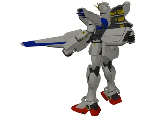 Gundam F91 3D Model preview