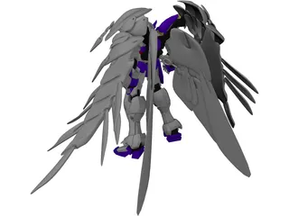 Gundam Wing Zero 3D Model preview
