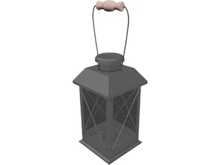 Colonial American Lantern 3D Model preview