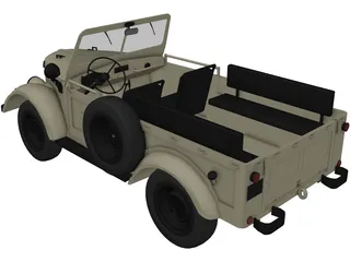 GAZ 69 3D Model preview
