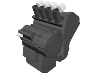 Yamaha R1 Engine 3D Model preview