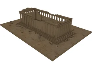 Parthenon Ruins 3D Model preview