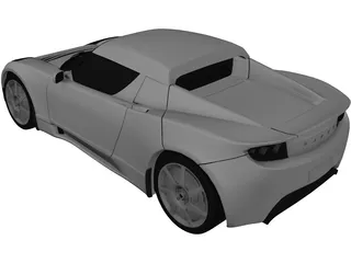 Tesla Roadster 3D Model preview
