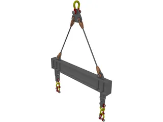 Spreader Beam 3D Model preview