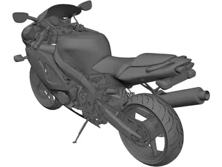 Kawasaki ZX6-R J1 3D Model preview
