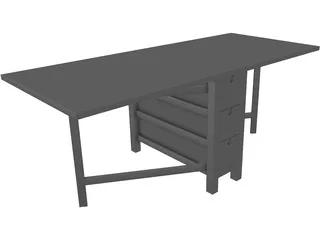 Foldable Table 3D Model preview