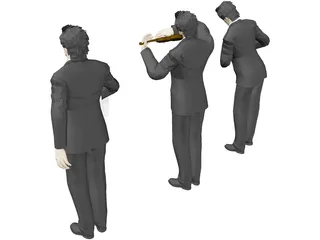 Waiter 3D Model preview