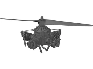 Sternmotor Engine 3D Model preview