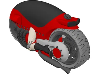 Motorcycle Concept 3D Model preview
