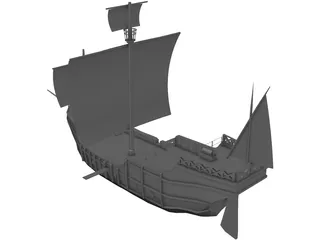 Galleon 3D Model preview