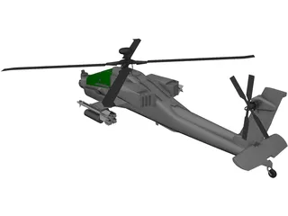Boeing AH-64 Apache 3D Model preview