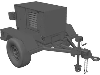 Military Mobile Generator 3D Model preview