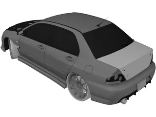 Mitsubishi Lancer Evo IX C-West Style 3D Model preview