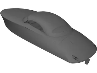 Vintage Boat 3D Model preview