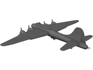 Boeing B-17 Flying Fortress 3D Model preview