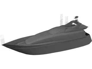Yacht 3D Model preview