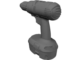 DeWalt 18V Cordless Drill 3D Model preview