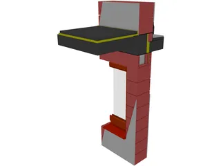 Window in the corner 3D Model preview