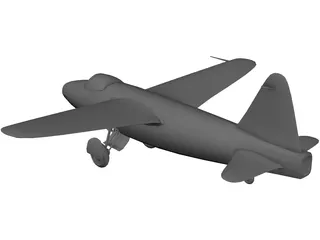 Heinkel He 178 3D Model preview