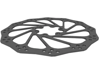 Mountain Bike Brake Rotor 3D Model preview