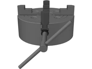 Chuck Precision 4-Jaw 3D Model preview