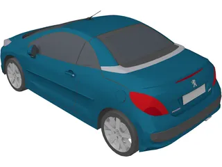 Peugeot 207 CC 3D Model preview