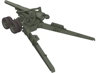 M115 Howitzer 3D Model preview
