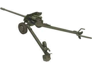MT-12 AT Gun 3D Model preview