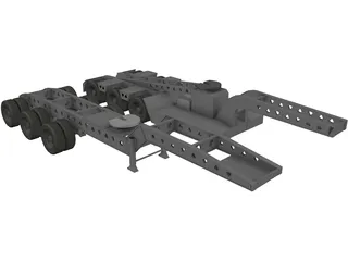 Long Load Trailking Decker Trailer 3D Model preview