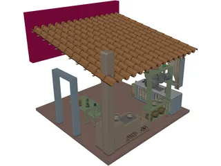 Rural House 3D Model preview