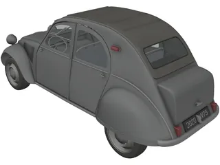Citroen 2CV 3D Model preview