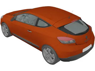 Renault Megane (2008) 3D Model preview