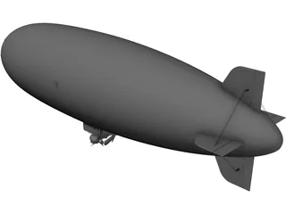 Goodyear Airship Blimp 3D Model preview