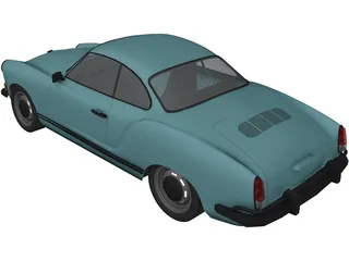 Volkswagen Karmann Ghia (1970) 3D Model preview