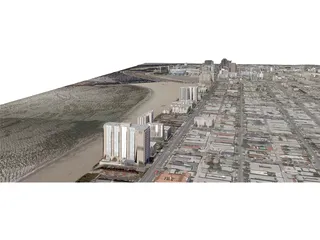 Long Beach City 3D Model preview