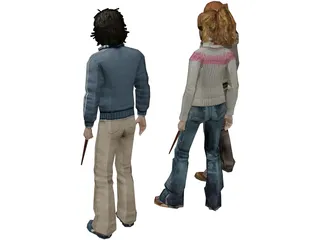 Harry Potter Characters 3D Model preview