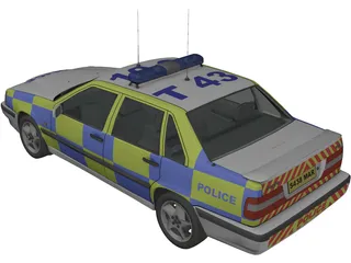 Volvo 850 Police 3D Model preview
