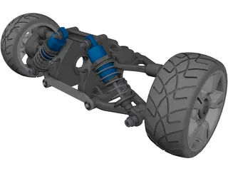RC Car Suspension Rear 3D Model preview