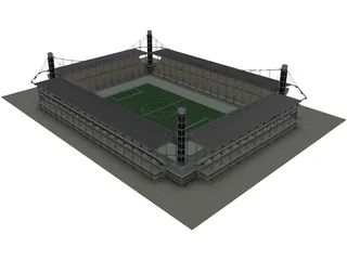 Europe Stadium 3D Model preview