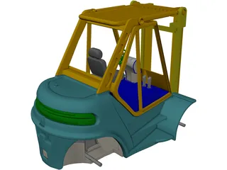 Forklift 3D Model preview