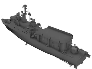 Manama Missile Boat 3D Model preview