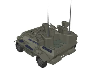 Armored Tank 3D Model preview