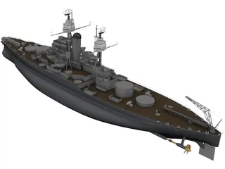 USS Oklahoma 3D Model preview