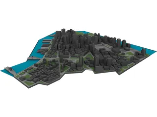 New York City Downtown 3D Model preview