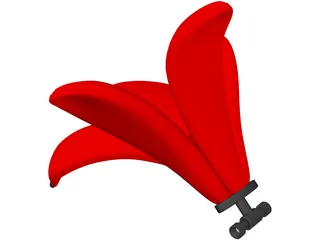 Chair Flower Shape 3D Model preview