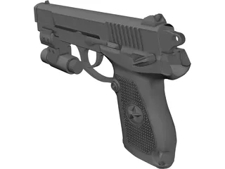 Pistol 92 Type 3D Model preview